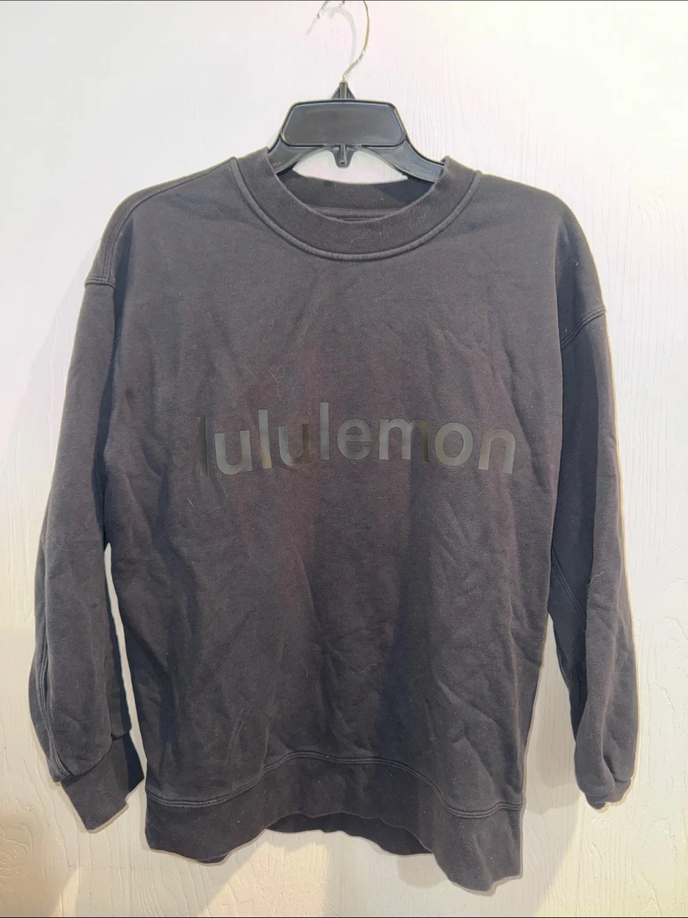 lululemon athletica Black Crewneck Logo Sweatshirt